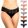 Alyce Intimates Women’s Lace Thong  Pack of 7