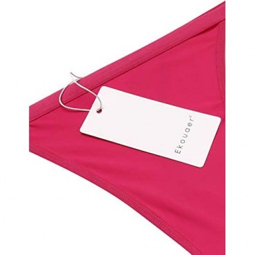 Ekouaer Bikini Panty Womens Seam Free String Microfiber Briefs 3 Pack Assorted Colors