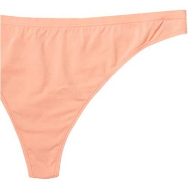 Essentials Women's Plus-Size 6-Pack Cotton Stretch Thong Underwear