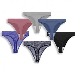 GRANKEE Thongs for Women Seamless-High Waisted Thong Underwear Comfortable Quality No Show Panties Multipack