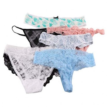 Horiol Women Variety Of Underwear 20 Pack Sexy Assorted Thongs G-String T-Back Briefs Panties