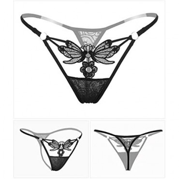 Justgoo Womens Sexy G-String Lace Thongs Panties Underwear Low Rise T-Back Underpants