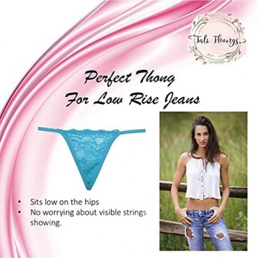Low Rise Thongs Women's Sexy Lace Thong T Back Petite Cotton G-String Panties