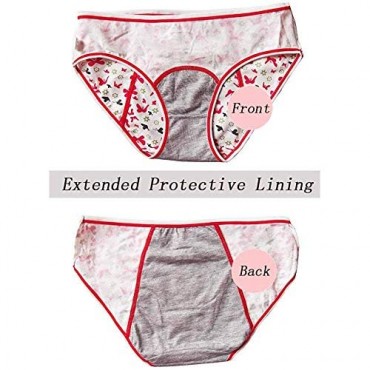 Anna & Eric 3 Pack Cottton Leakproof Panties Protective Bikini Underwear