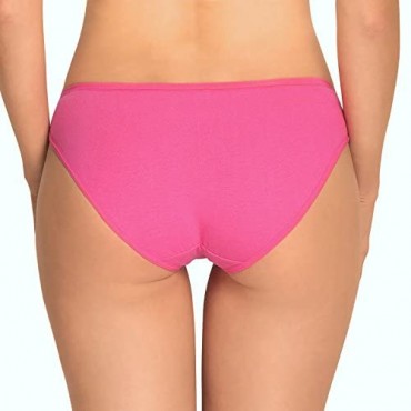 Anzermix Women's Breathable Cotton Bikini Panties Pack of 6