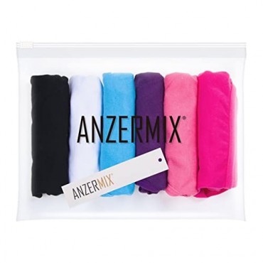 Anzermix Women's Breathable Cotton Bikini Panties Pack of 6