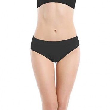 Areke Womens Hipster Panties Seamless Underwear Soft Stretch Nylon Athletic Cheekini Bikini Briefs