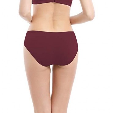 Areke Womens Hipster Panties Seamless Underwear Soft Stretch Nylon Athletic Cheekini Bikini Briefs