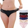 BIONEK Panties for Women Sexy Lace Bikini Panty See Through Panties Full Lace Back Breathable Underwear Pack of 6