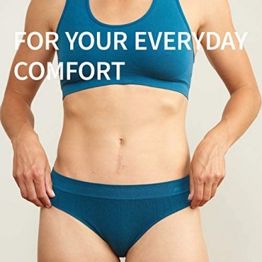 DANISH ENDURANCE Bamboo Seamless Bikini Panties for Women 3 Pack Soft & Comfortable Stretch Underwear Briefs