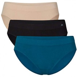 DANISH ENDURANCE Bamboo Seamless Bikini Panties for Women 3 Pack Soft & Comfortable Stretch Underwear Briefs