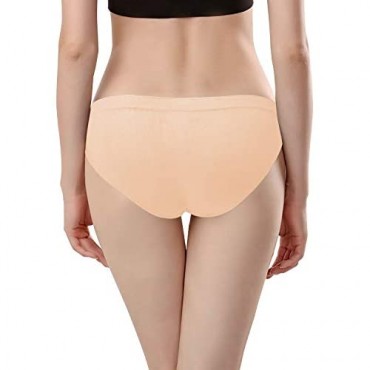 Dlala 7 Pack Womens Underwear Cotton Bikini Panties Seamless Underwear Soft Stretch Cheekini Hipster Briefs