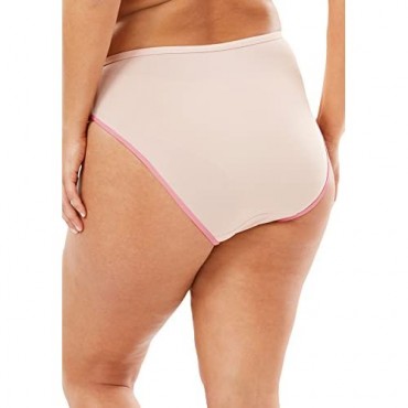 Emprella Plus Size Underwear for Women 5 Pack Ladies Bikini Panties Comfort Cotton