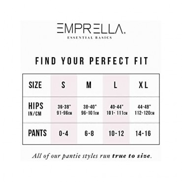 Emprella Womens Bikini Underwear (6-Pack) Seamless Breathable Cotton Panties