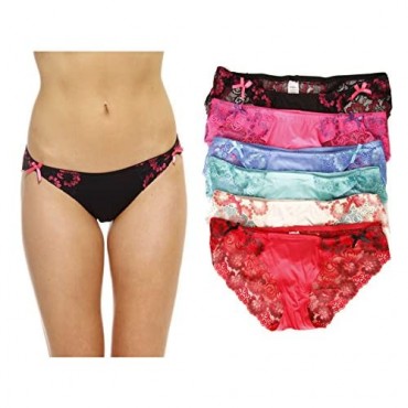 Just Intimates Bikini Underwear Panties for Women (Pack of 6)