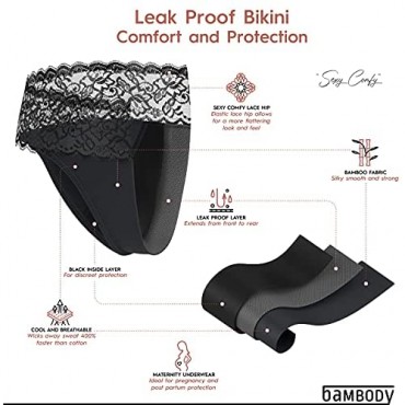 Leak Proof Bikini: Light-Medium Discharge Protection | Period Panties/Menstrual & Postpartum Underwear