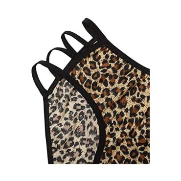 Verdusa Women's Leopard Print Underwear Breathable Brief Set Bikini Panties