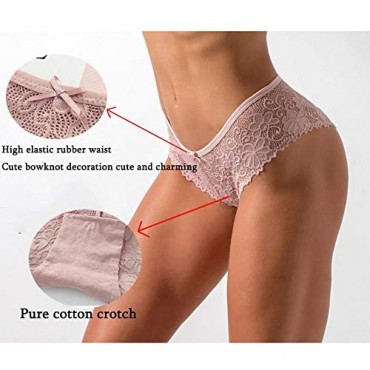Womens Bikini Panties Underwear Lace women briefs for women pack Hipster Seamless Sexy Hi Cuts Half Back Coverage Panties …