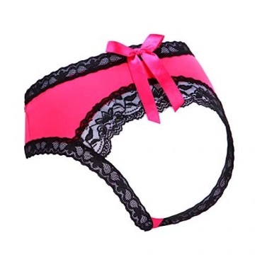 Women's lace bow tie sexy fashionable midnight panties
