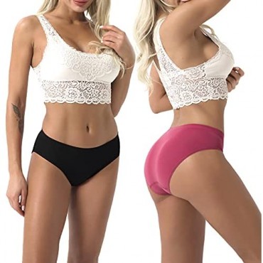 Women's Seamless Hipsters Underwear No show Full Coverage Bikini Panties Breathable Stretch Briefs 5 Pack