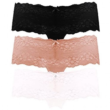 Affinitas Women's 3 Pack Sexy Stretch Hipster Pantys
