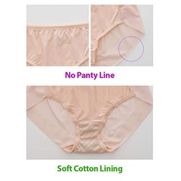 CLIVIA Cool Rayon Silk No Panty Line Invisible Mid Waist Hipster Brief Underwear 2 Pack