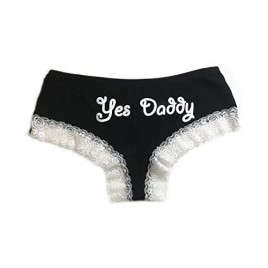 Cotton Panty with Lace Yes Daddy Hipster Cheeky Panty