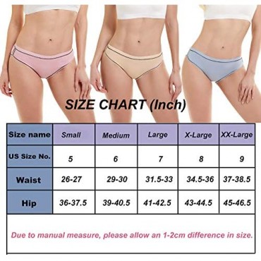 Cotton Underwear for Women Low Waist Soft Breathable Ladies Briefs Hipster Panties for Women(Multipack)