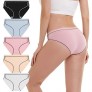 Cotton Underwear for Women  Low Waist Soft Breathable Ladies Briefs Hipster Panties for Women(Multipack)