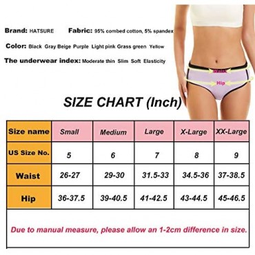 Cotton Underwear for Women Mid-Waist Full Coverage Soft Breathable Ladies Briefs Hipster Panties for Women(Multipack)