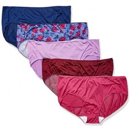 JUST MY SIZE Women's Smooth Stretch Microfiber Hipster Panty 5-Pack Assorted