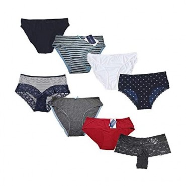 Lovebycho Variety Briefs Hipsters for Women Pack Sexy Cute Comfy Assorted Colors Prints Underwear Pack of 6