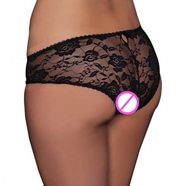 MidLove Women's Sexy Crotch Panties Lace Knickers Panty with Bow