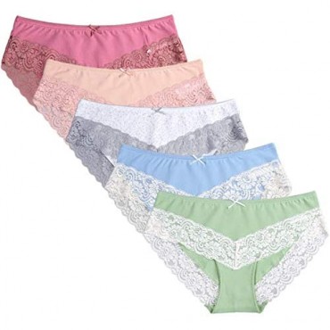 OHLLAVIVY Women's Underwear Soft Cotton Panties Ladies Hipster Stretch Briefs