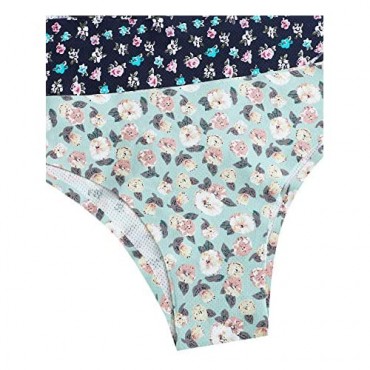 Verdusa Women's 6pack Floral Print Seamless Hipster Underwear Panty Set