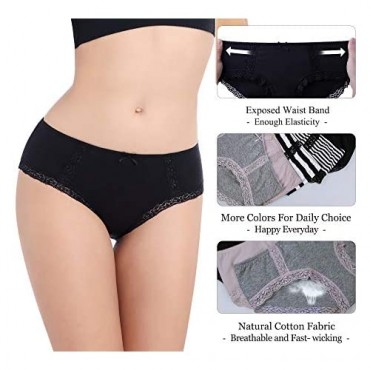 VOOKIIMO Soft Cotton Panties Womens Underwear