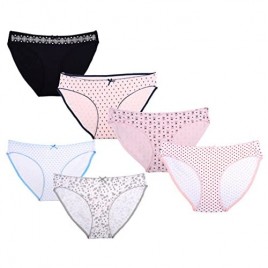 Zegoo Women's Bikini Panties Assorted Underwear Hipster 6 Pack