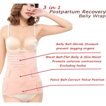 3 in 1 Postpartum Girdle C Section Corset-Recovery Belly/Waist/Pelvis Belt Body Shaper Postnatal Shapewear