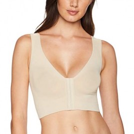 Annette Women's Post-Surgical Front Close Longline Recovery-Sleep Bra