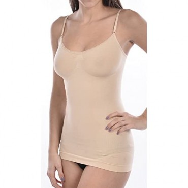 Body Beautiful Women's Seamless Shaping Camisole with Lace Trim for an Extra Feminine Feel in New Shiny Yarn.