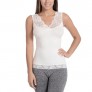 Body Beautiful Women's Shapewear Seamless V-Neck Light Slimming Cami with Lace Neck & Trim.