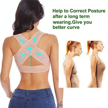 Chest Brace Up for Women Posture Corrector Shapewear Tops Bra Support Vest Back X Strap Shaper
