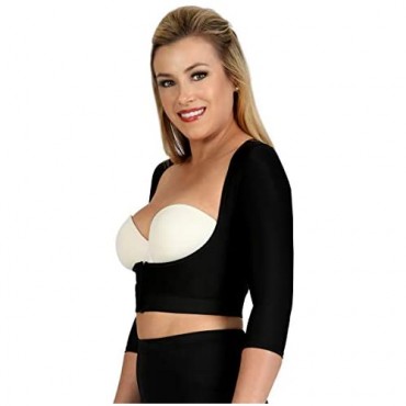 InstantRecovery Womens Compression Shapewear Smooth Sleeved Underbust Crop Top w/Front Zip Post-Surgery Recovery MDSWTL04