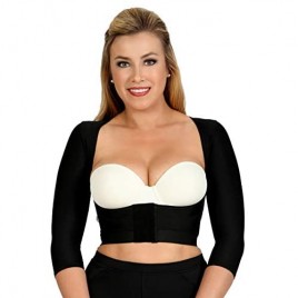 InstantRecovery Womens Compression Shapewear Smooth Sleeved Underbust Crop Top w/Front Zip Post-Surgery Recovery MDSWTL04