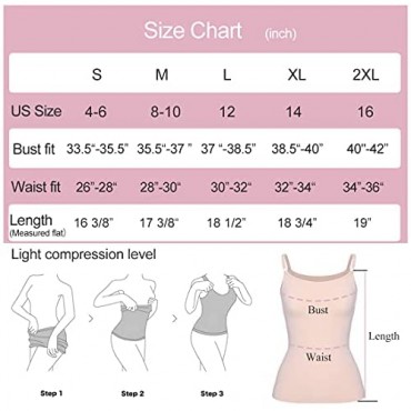 Joyshaper Women's Shapewear Tank Tops Tummy Control Camisoles Seamless Compression Cami Tops with Adjustable Straps