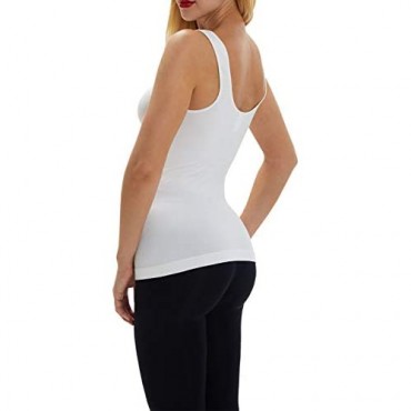KHAYA Women's Seamless Camisole Shapewear Tank Tops Tummy Control Cami Body Shaper Vest