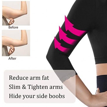 +MD Upper Arm Shaper Post Surgical Slimmer Compression Sleeves Humpback Posture Corrector Tops Shapewear for Women BlackL