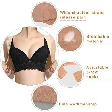 Refial Chest Brace Up for Women Chest Support Shapewear Tops Posture Corrector Breast Support Posture Corset Bra X Strap Vest Beige
