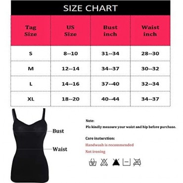 SHAPERIN Women's Compression Tank Tops Body Shaper Tummy Control Cami Tops with No Padded Bra Medium Nude