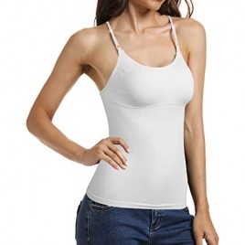 SLIMBELLE Cami Shapewear with Buit in Bra Tummy Control Shaping Camisoles Seamless Tank Top Wireless Body Shaper